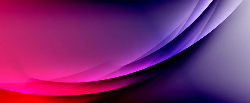 Dynamic flowing waves on gradient color background. Vector illustration For Stockillustratie
