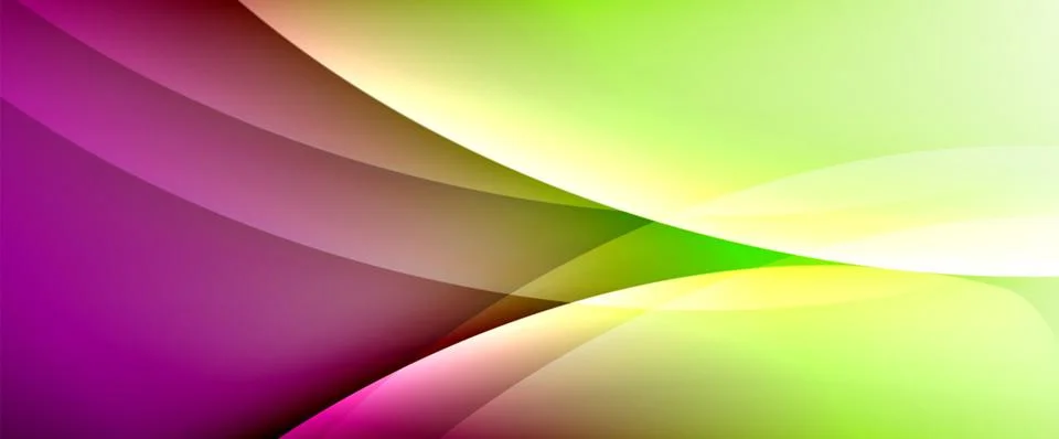 Dynamic flowing waves on gradient color background. Vector illustration For Stock Illustration