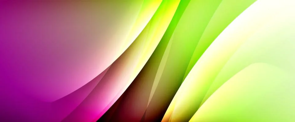 Dynamic flowing waves on gradient color background. Vector illustration For Stockillustratie