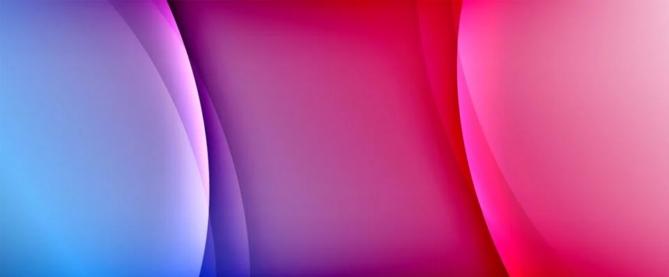 Dynamic flowing waves on gradient color background. Vector illustration For Illustrazione stock