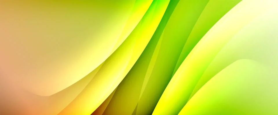 Dynamic flowing waves on gradient color background. Vector illustration For Stock Illustration