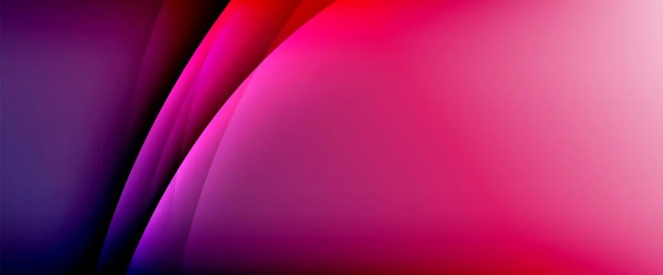 Dynamic flowing waves on gradient color background. Vector illustration For Illustrazione stock