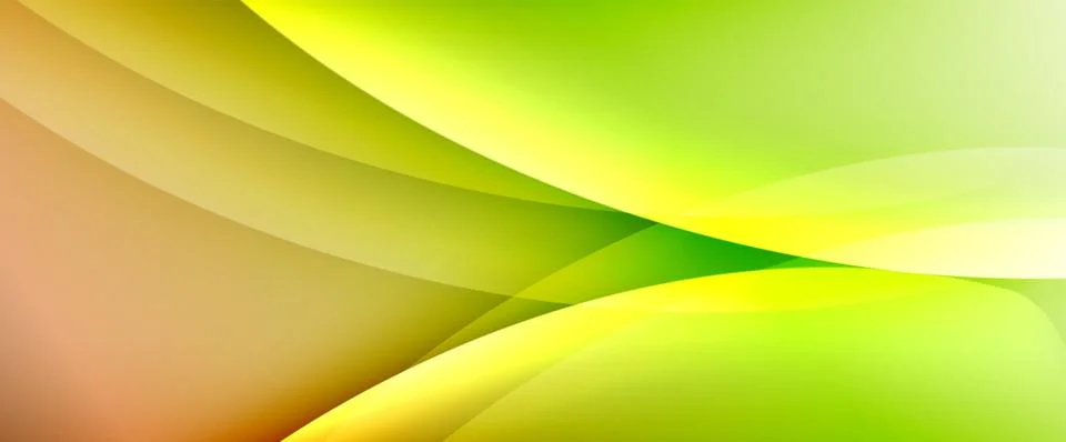 Dynamic flowing waves on gradient color background. Vector illustration For Stockillustratie