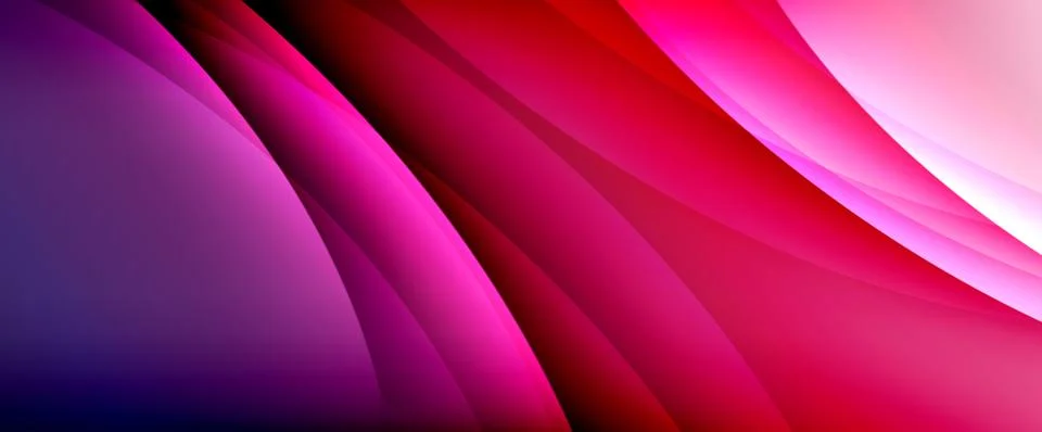 Dynamic flowing waves on gradient color background. Vector illustration For Stock Illustration