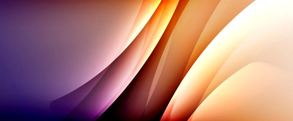 Dynamic flowing waves on gradient color background. Vector illustration For Stock Illustration