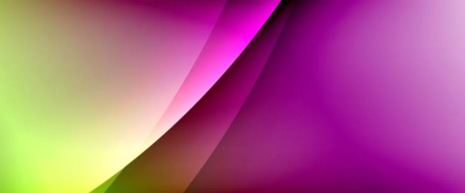 Dynamic flowing waves on gradient color background. Vector illustration For Stock Illustration