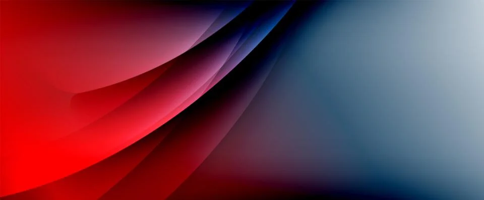 Dynamic flowing waves on gradient color background. Vector illustration For Ilustración de archivo