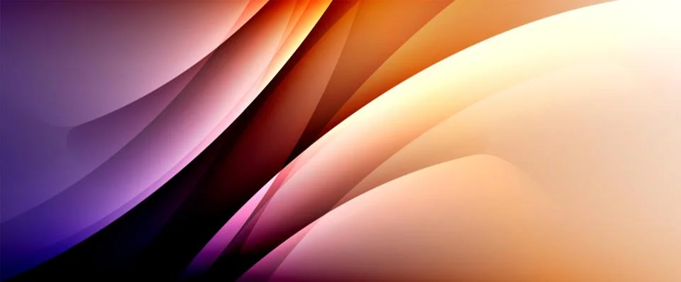 Dynamic flowing waves on gradient color background. Vector illustration For イラスト素材
