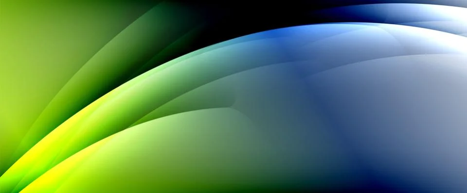 Dynamic flowing waves on gradient color background. Vector illustration For Stock Illustration