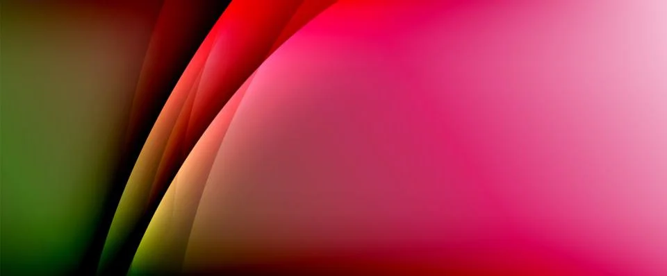 Dynamic flowing waves on gradient color background. Vector illustration For Stock Illustration