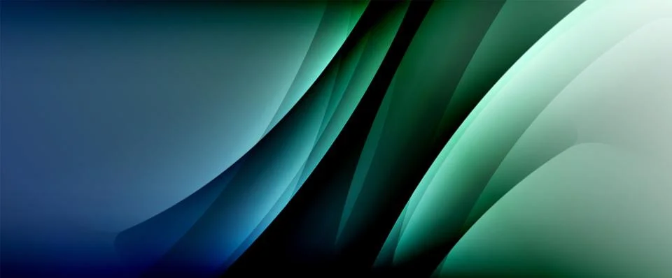 Dynamic flowing waves on gradient color background. Vector illustration For Stock Illustration