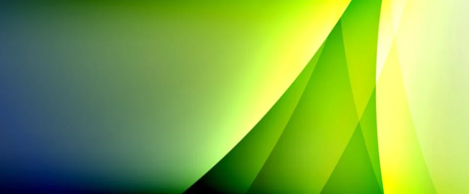 Dynamic flowing waves on gradient color background. Vector illustration For Ilustración de archivo