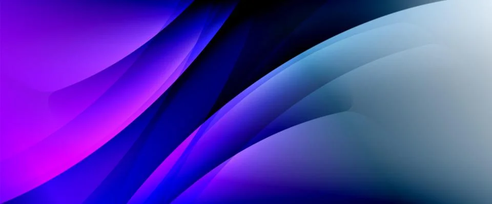 Dynamic flowing waves on gradient color background. Vector illustration For イラスト素材