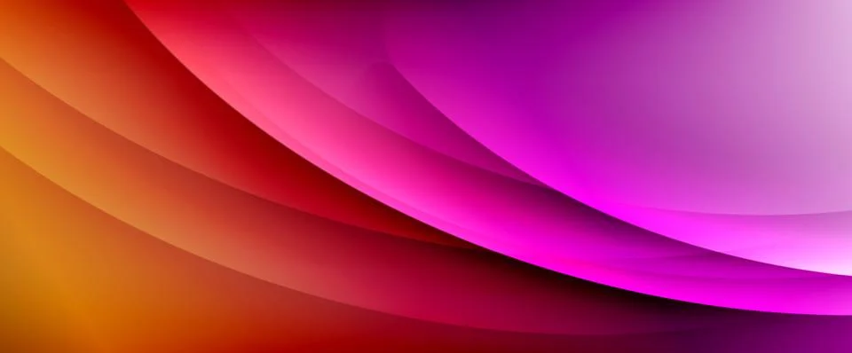Dynamic flowing waves on gradient color background. Vector illustration For Ilustración de archivo