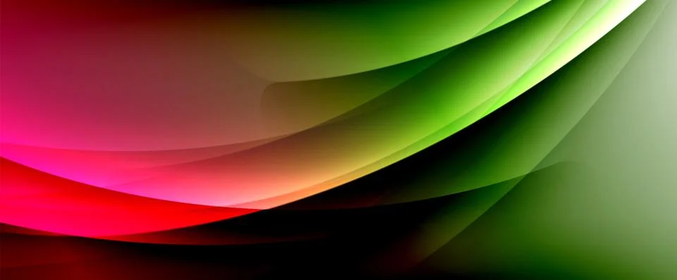 Dynamic flowing waves on gradient color background. Vector illustration For Stock Illustration