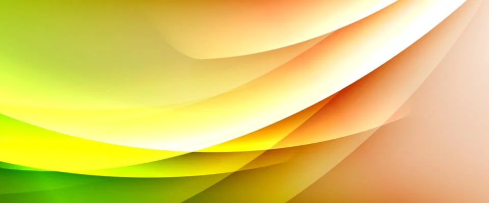 Dynamic flowing waves on gradient color background. Vector illustration For Stockillustratie