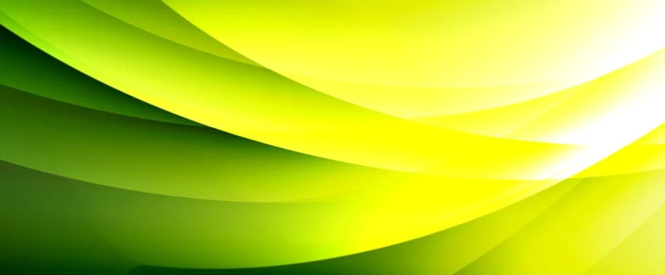 Dynamic flowing waves on gradient color background. Vector illustration For Stockillustratie