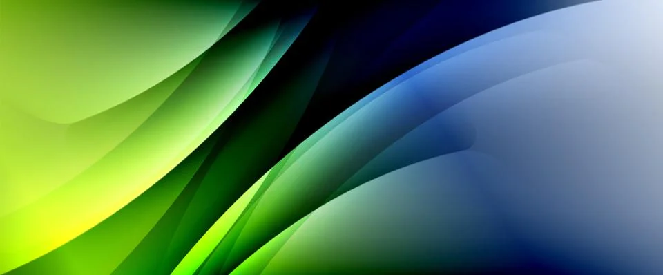 Dynamic flowing waves on gradient color background. Vector illustration For Stock Illustration