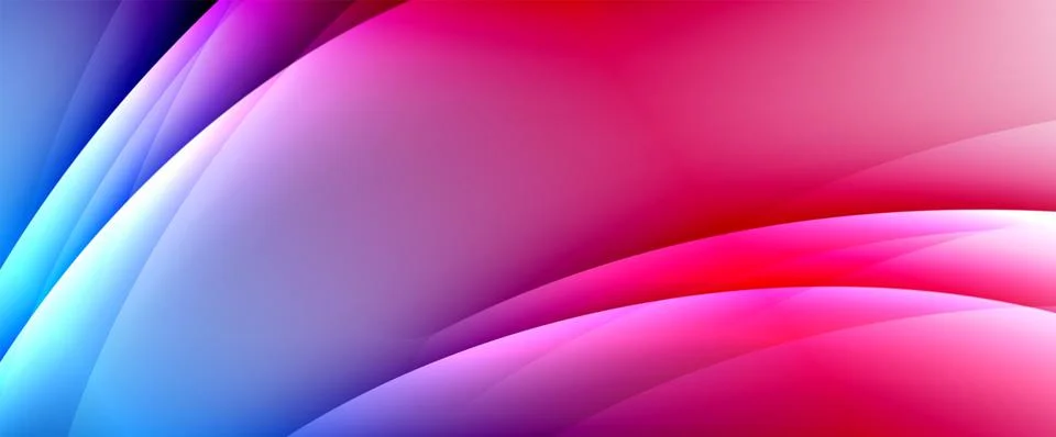Dynamic flowing waves on gradient color background. Vector illustration For Stockillustratie
