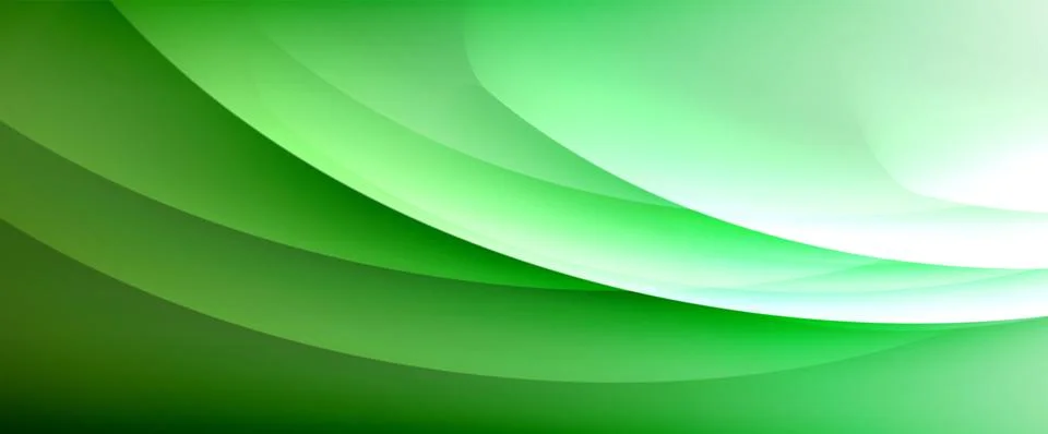 Dynamic flowing waves on gradient color background. Vector illustration For Illustrazione stock