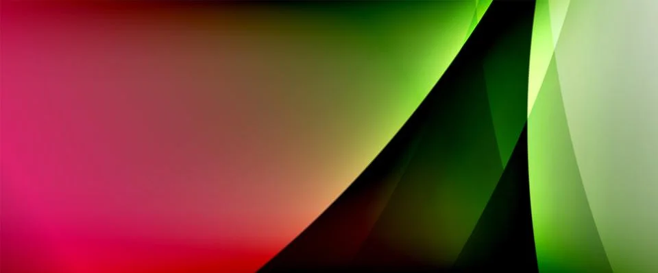 Dynamic flowing waves on gradient color background. Vector illustration For Stock Illustration