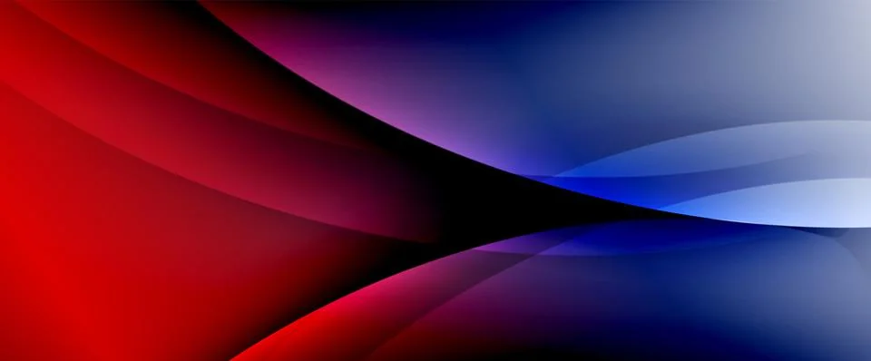 Dynamic flowing waves on gradient color background. Vector illustration For Stock Illustration