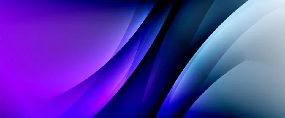 Dynamic flowing waves on gradient color background. Vector illustration For イラスト素材