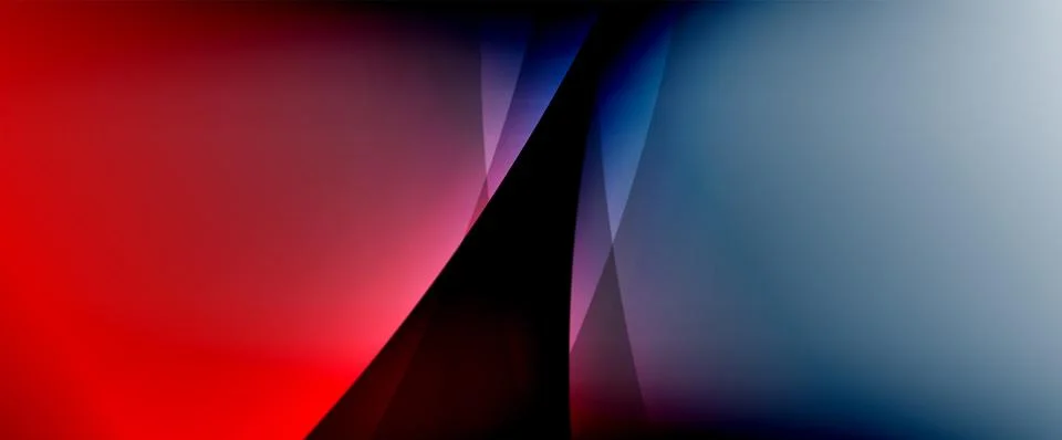 Dynamic flowing waves on gradient color background. Vector illustration For Stock Illustration