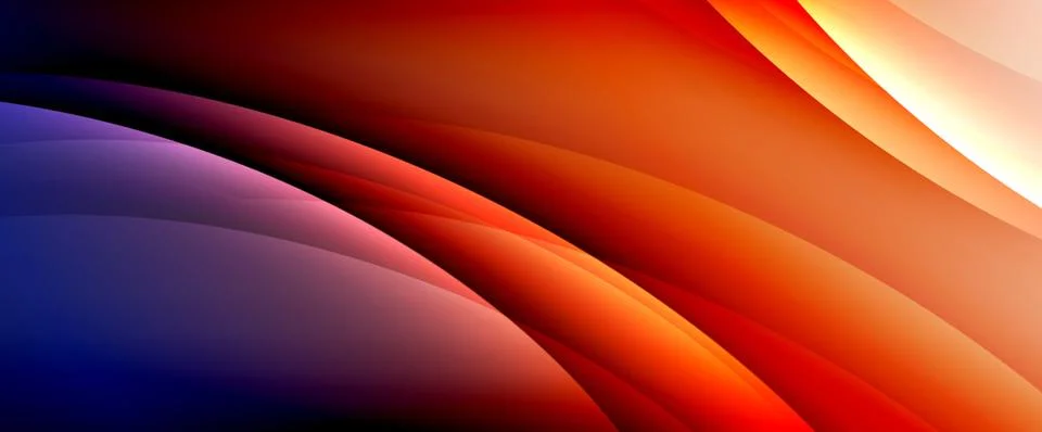 Dynamic flowing waves on gradient color background. Vector illustration For イラスト素材