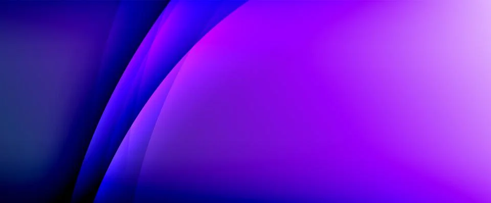 Dynamic flowing waves on gradient color background. Vector illustration For Illustrazione stock