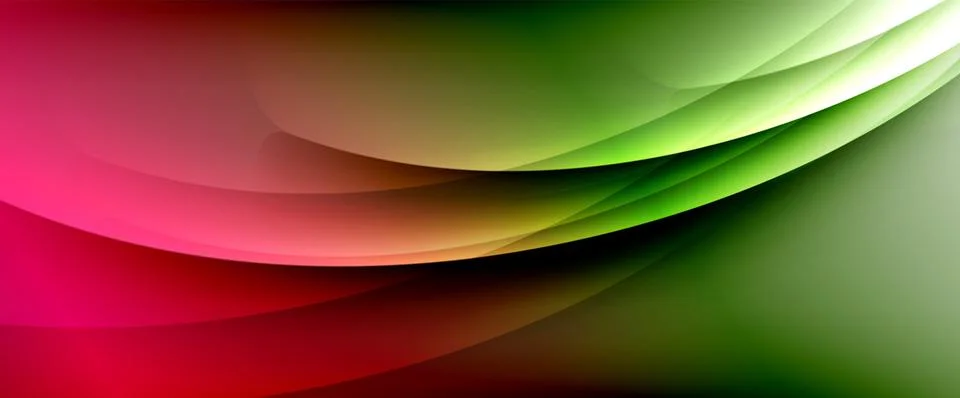 Dynamic flowing waves on gradient color background. Vector illustration For イラスト素材