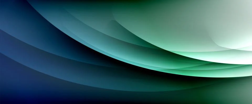 Dynamic flowing waves on gradient color background. Vector illustration For Stock Illustration