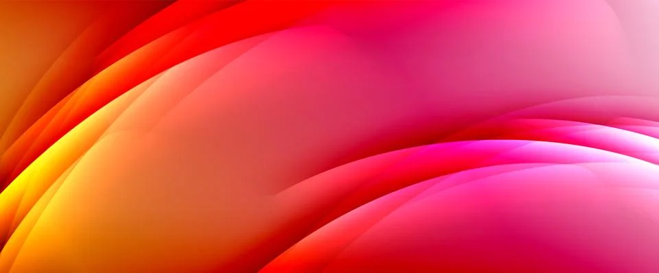 Dynamic flowing waves on gradient color background. Vector illustration For Stock Illustration