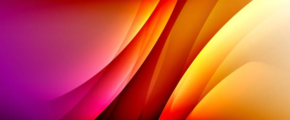 Dynamic flowing waves on gradient color background. Vector illustration For Stock Illustration