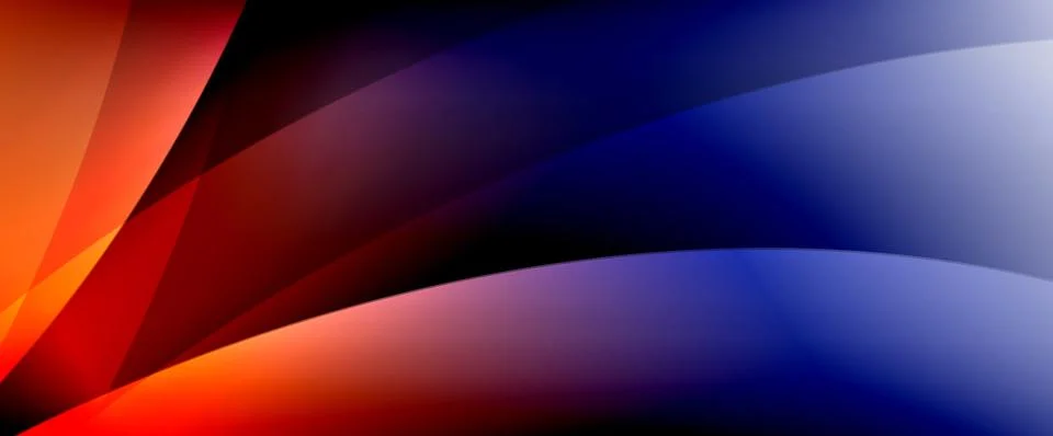 Dynamic flowing waves on gradient color background. Vector illustration For Illustrazione stock