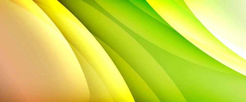 Dynamic flowing waves on gradient color background. Vector illustration For Stock Illustration