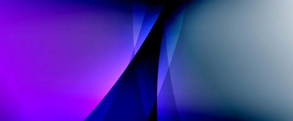 Dynamic flowing waves on gradient color background. Vector illustration For Illustrazione stock