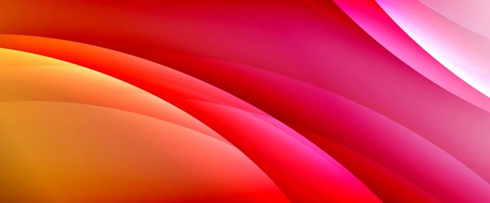 Dynamic flowing waves on gradient color background. Vector illustration For Stock Illustration