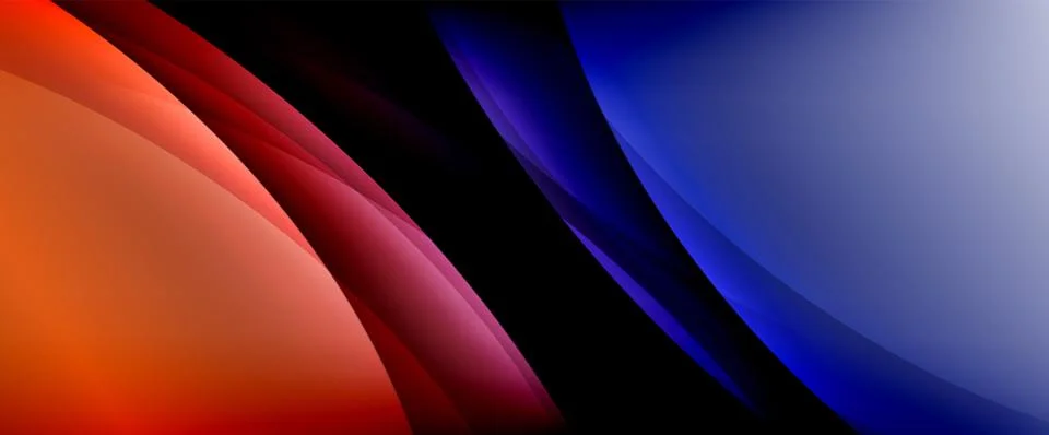 Dynamic flowing waves on gradient color background. Vector illustration For Stock Illustration