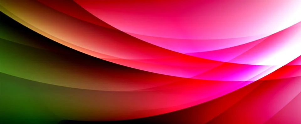 Dynamic flowing waves on gradient color background. Vector illustration For Stock Illustration