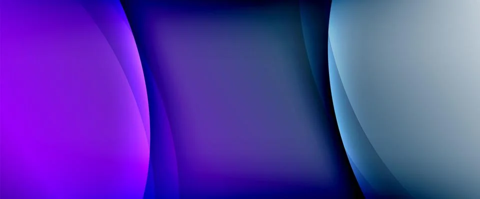 Dynamic flowing waves on gradient color background. Vector illustration For Illustrazione stock