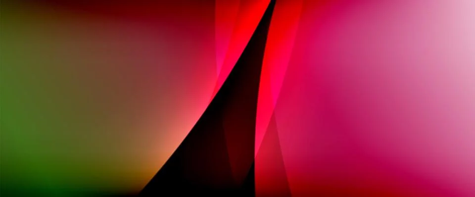 Dynamic flowing waves on gradient color background. Vector illustration For イラスト素材