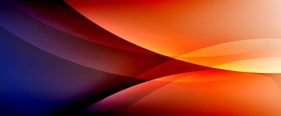 Dynamic flowing waves on gradient color background. Vector illustration For イラスト素材