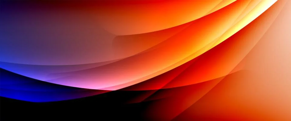 Dynamic flowing waves on gradient color background. Vector illustration For Stock Illustration