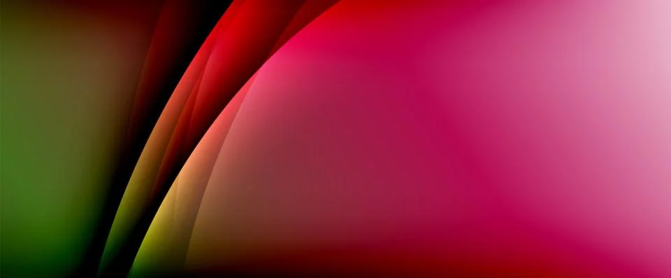 Dynamic flowing waves on gradient color background. Vector illustration For Illustrazione stock