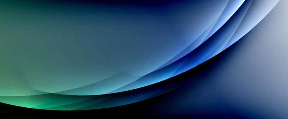 Dynamic flowing waves on gradient color background. Vector illustration For Stock Illustration