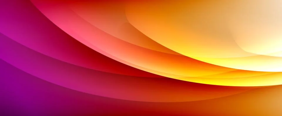 Dynamic flowing waves on gradient color background. Vector illustration For イラスト素材
