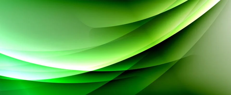 Dynamic flowing waves on gradient color background. Vector illustration For Stockillustratie