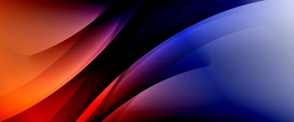 Dynamic flowing waves on gradient color background. Vector illustration For Stock Illustration