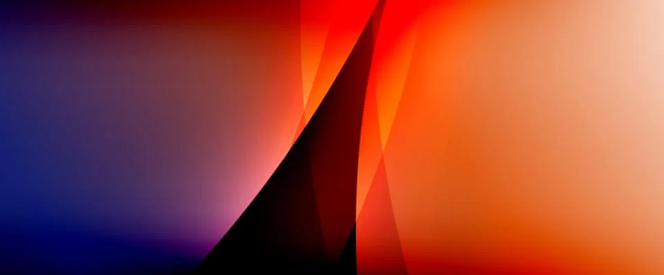 Dynamic flowing waves on gradient color background. Vector illustration For イラスト素材
